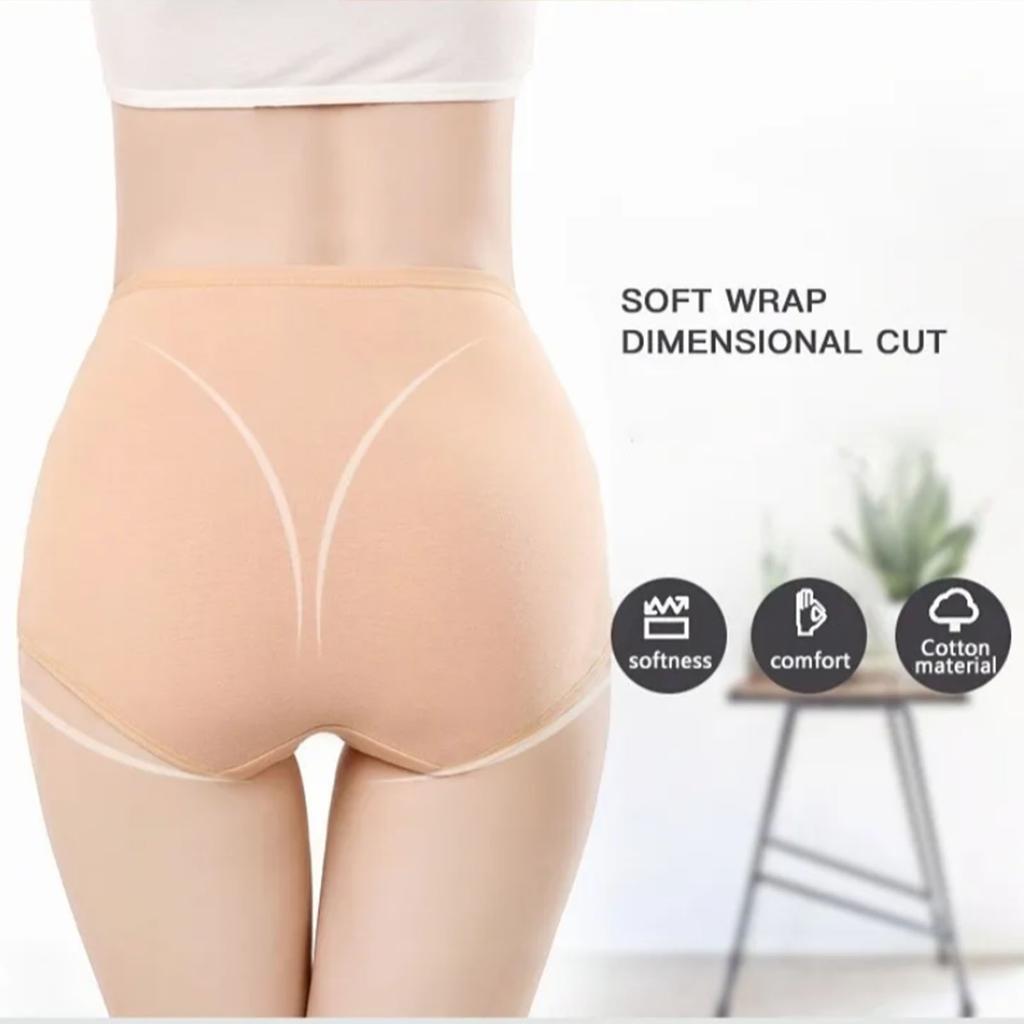 6pcs Mid Waist Underwear Women Soft Breathable Elegant Cotton Pure Color Panties for Daily Life L Assorted Color L