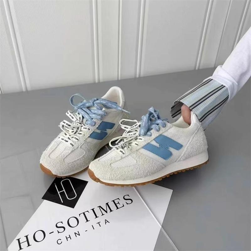 New Color Matching Shoelaces Thick-soled German Training Shoes Women's Versatile Breathable Mesh Sports and Leisure Forrest Gump Shoes Women's Joggin