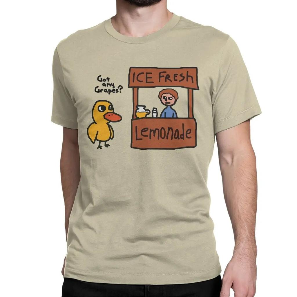 Funny Duck Got Any Grapes T Shirts Unisex Wo Unisex Cotton Vintage T-Shirt Crew Neck Tee Shirt Short Sleeve Clothing Birthday Gift