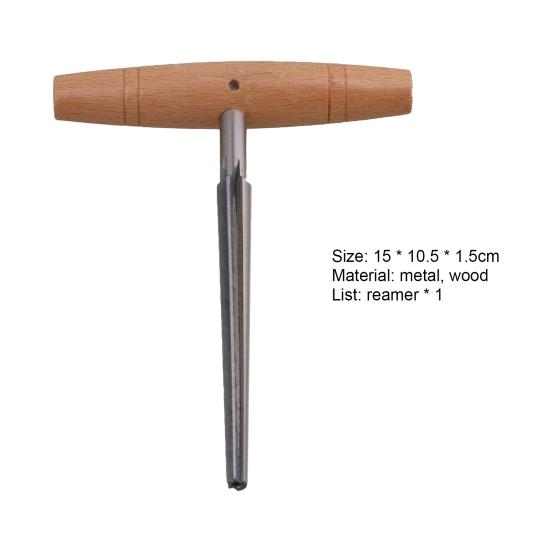 Violin Tapered Reamer Solid Ergonomics Handheld Viola Peg Hole Reamer with Wood Handle Instrument Supplies