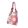 Girls Knitted Handbag Butterfly Flower Bucket Bag Casual Wrist Bag Knitted Purse for Shopping Beach Travel Daily Outings