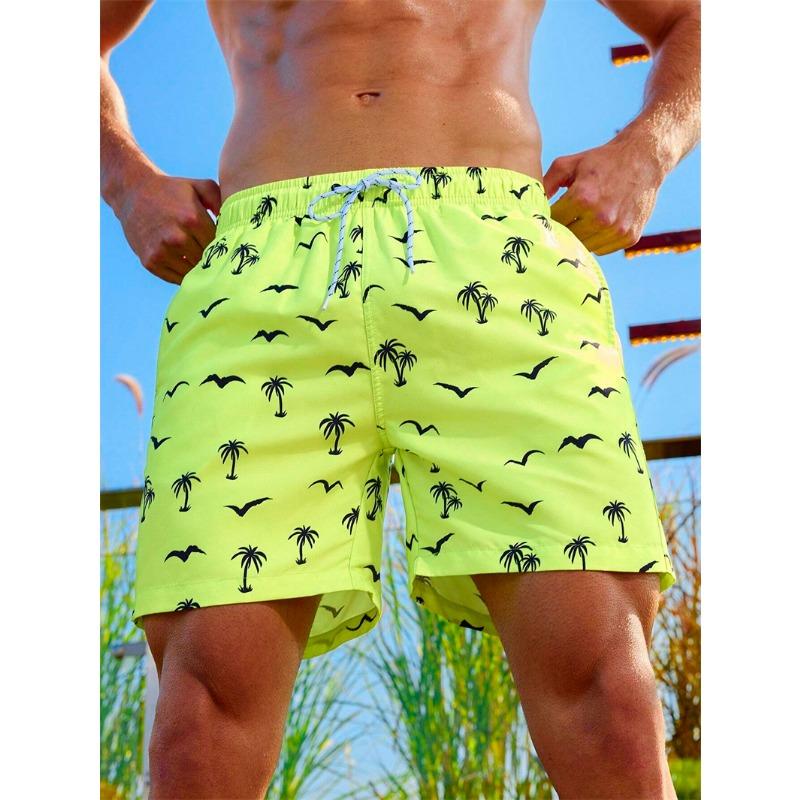 New Men s Board Shorts Swim Shorts Swim Trunks Drawstring Elastic Quick Dry Short Beach Hawaiian Casual Swimming Beach Shorts S