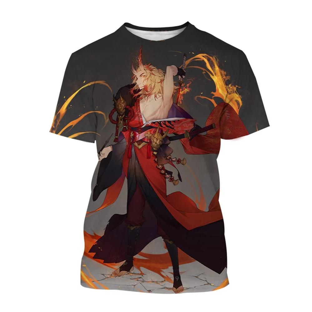 Hot Selling Anime Cartoon Characters of Rengoku Kyoujuru Hot Blooded Hip-hop Cool Street Personality 3D Printed T-shirt