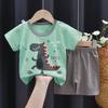 2025 Kids' Short Sleeve Summer Pajama Set - Boys and Girls Baby T-shirt and Shorts