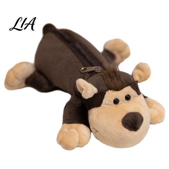 Soft Stuffed Pen Holder Plush Animal Pencil Case, Students Stationery Bag Case with Zipper, Large Capacity Multi-purpose Storage Pouch