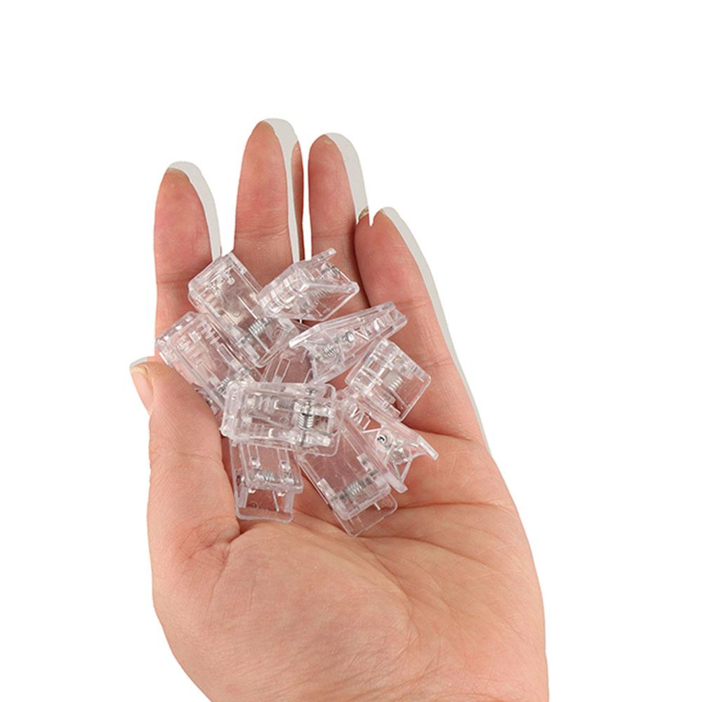 10pcs Plastic Wall Clips Portable Spring Clips Self-Adhesive Clips  Home Office Display