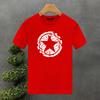 Men's Summer 100 Cotton Fashion Casual Loose Large Black Star Pattern Printed Round Neck Short Sleeve T-shirt Top S-5XL