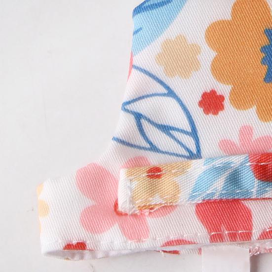 Vogelkleidung Waschbar Wiederverwendbar Blumen Pflanzen Druck Fluganzug Outfits Nymphensittiche Sittiche Tauben Kleine Vögel Verstellbarer Riemen Weste Haustierbedarf