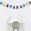 40 Paper Photo Frames 40 Wooden Clips 4 Rope Creative Hanging Photo Display Kits For DIY Wall Decors Birthday Party