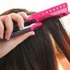 Folding V Type Hair Straightener Brush Natural Travel Hair Combs Curling Comb  Hair