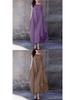 European & American 2026 Summer Women's Casual Cotton Linen Dress - Loose Fit, Wide Hem, Round Neck, Solid Color with Pockets.