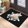 Starry Night Oil Painting Bull Terrier Carpet Mat Anti-Slip Rubber Backing Rug for Pet Lover Home Decoration Artistic Anime Rug