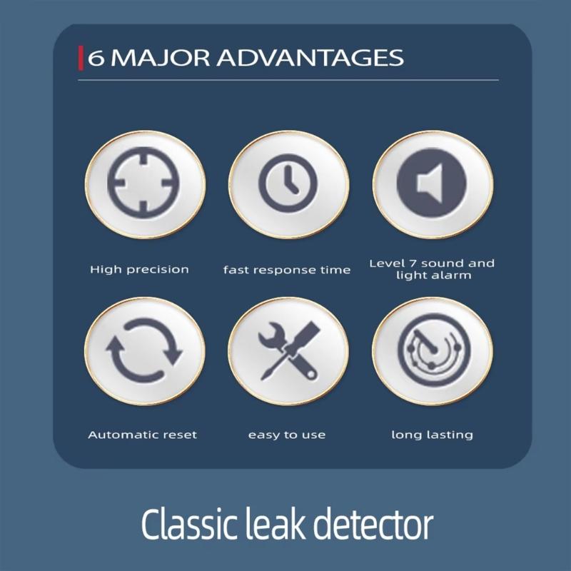 Halogen Leak Detector Sensitivity Leakage Tester with Sound Light Alarm Leakage Detector Long Probe