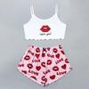 Women's Printed Knit Vest & Camisole Pajama Set - Comfortable & Stylish