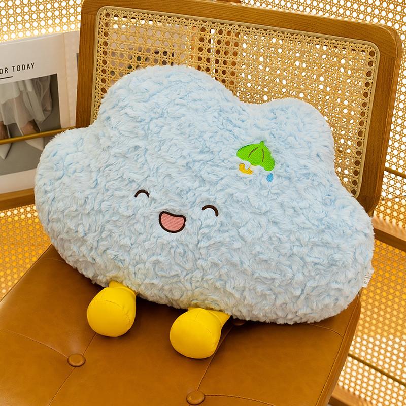 Wolken-Plüschkissen für Mädchen Kinder Weiches Cartoon-Nachttischkissen Geschenk