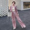 Women's Retro Casual 2024 Spring/Autumn Age-Reducing Wide-Leg Pants Suit