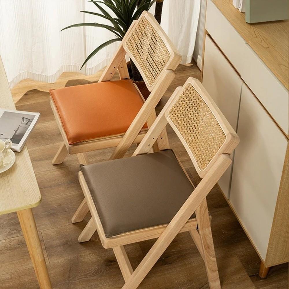 Cuscino per Seduta in Pelle 40×40cm Spessore 3cm Cuscino ad Alta Resilienza Cuscino in Schiuma Viscoelastica Pelle PU Cuscino per Sedia da Pranzo