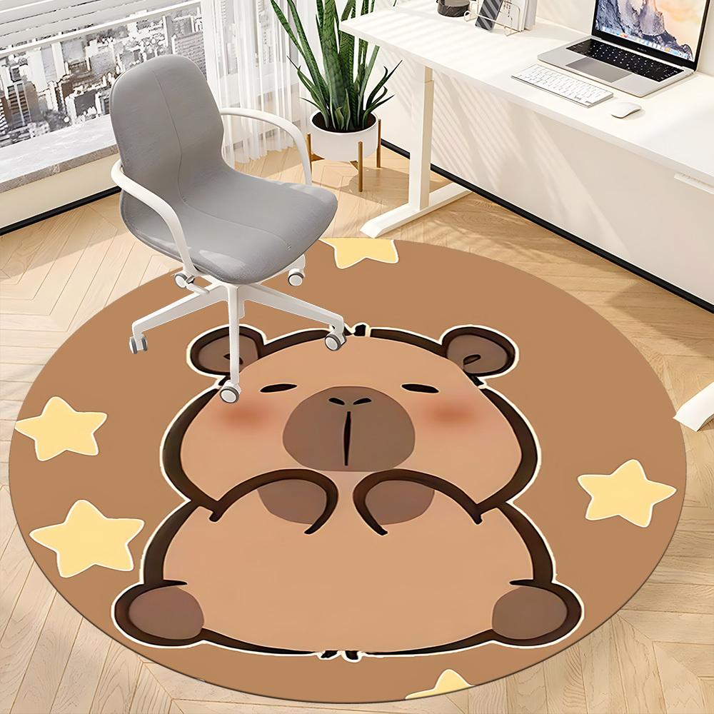 1 Stück Wasserschwein Büro Runder Teppich, Matte Geeignet Für Büro, Unter Bürostühlen Schlafzimmer Wohnzimmer Heimdekoration, Zimmer Deko