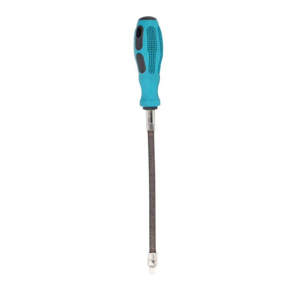 1/4 Inch Square Drive Flexible Sleeve Screwdriver Non-Slip Socket Spring Driver Flexible Hose Clamp Driver Comfortable Grip