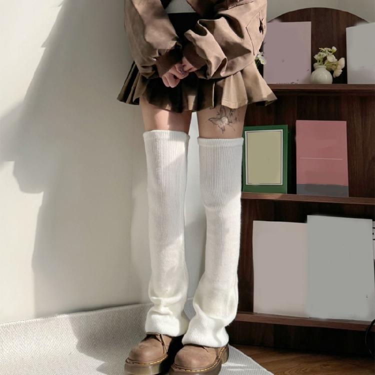 Womens Lolitas Knit Long Socks Leg Warmers Harajuku Japanese Lovely Boot Socks Warm Winter Ankle Heap Socks Gifts