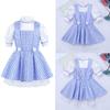 Kids Girls Sequined Polka Dots Plaid Halloween Dressing Up Kids Cosplay Party Dress Costume