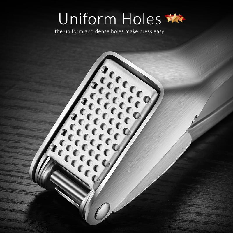 GEDO Ultra High Thcikness Durable Garlic Press Widen Ergonomic Handle Kitchen Ginger Juice Maker Wassabi Crusher for Chef