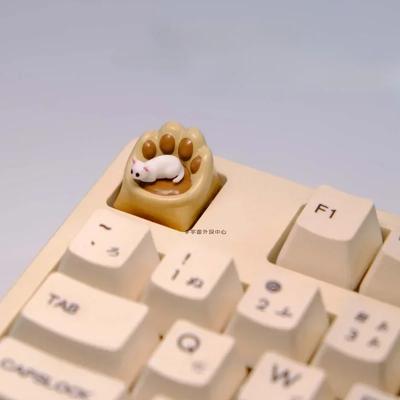 Cartoon Cute Cat Keycaps Cute Personality Cat Claws Magnetic Suction Keycaps Handmade 3D Mechanical Keyboard Keycaps Accessories