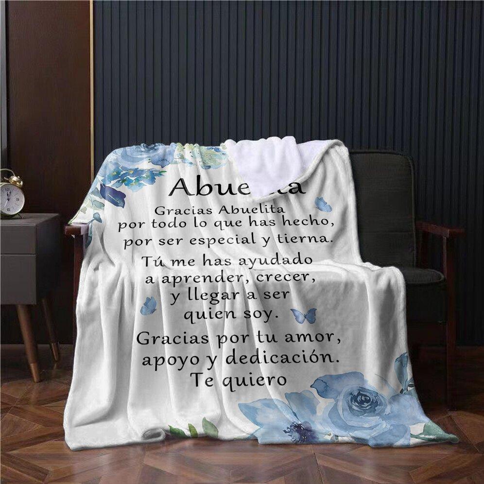 Gift To Abuelita Abuelo Mama Papa Thin Blankets for Anniversary Birthday Father's Day Mother's Day Festival Gift Four Season Use