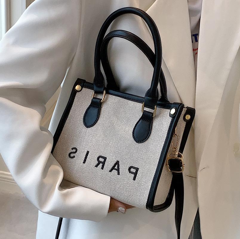 

Large capacity bag women s summer versatile 2025 new trendy fashion messenger bag canvas bag portable tote bag large bag