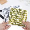 5Pcsset 0.5 Inch 26 Alphabet Planner Stickers Waterproof Gold Silver Color Diy Letter Decorative Sticker For Kids Cup Laptop