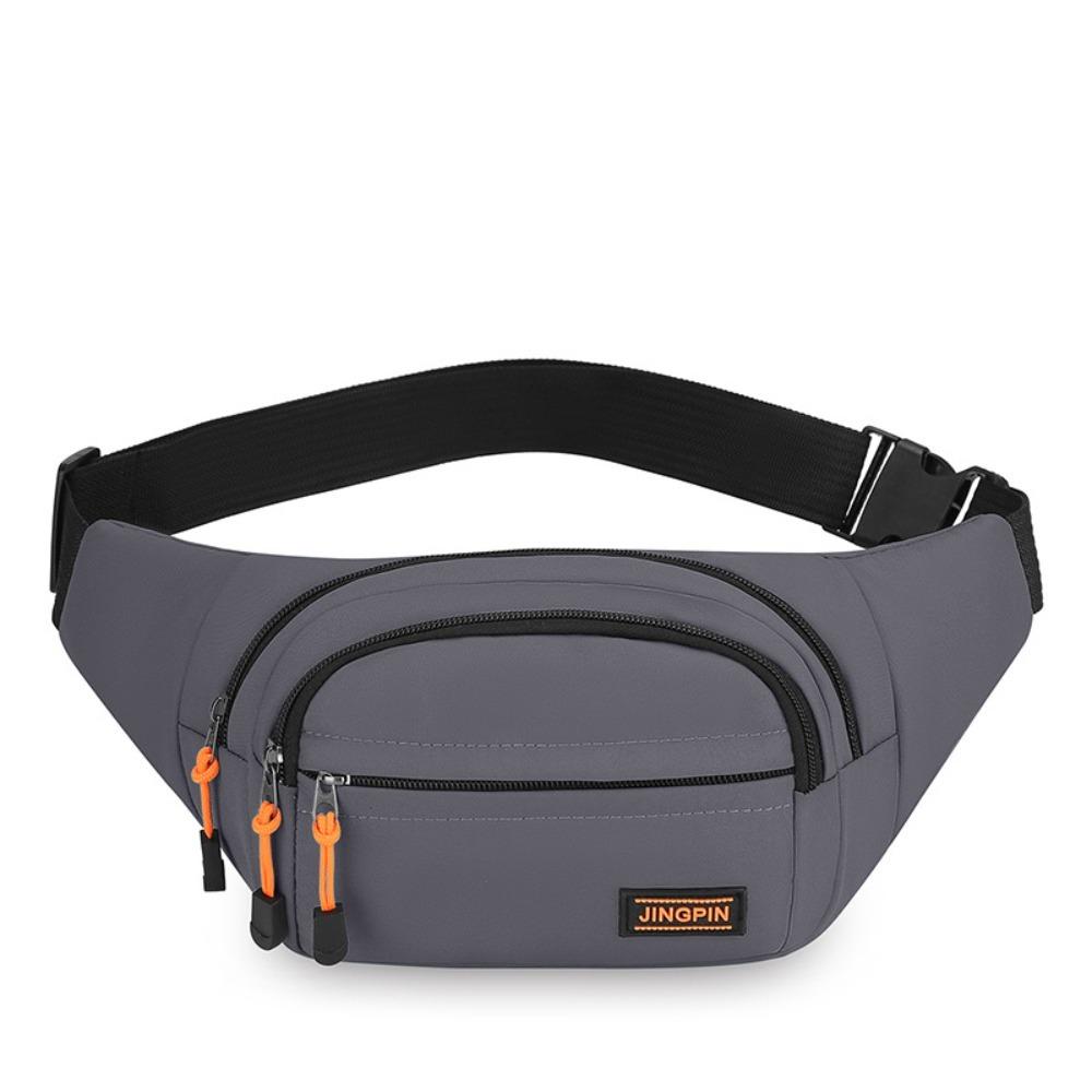 Simple Nylon Men Chest Bag Waterproof Adjustable Strap Outdoor Waist Bag Large Capacity Japanese Style Sports Walking Bag Men
