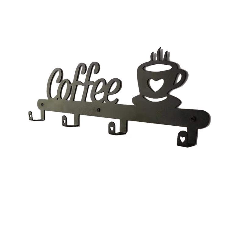 Temu Mini Metal Coffee Wall Key Holder – Stylish Home Hanging Decoration