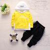 Spring & Autumn Casual Baby Sweater Letter Hoodie & Trousers Set, 1-5 Years