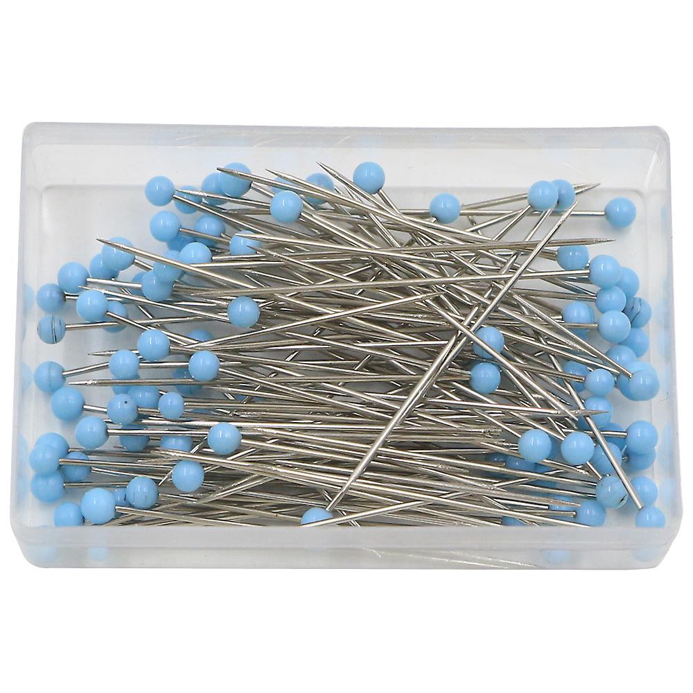 100-Piece Set: 38mm Glass Head Pins in 10 Colors for Sewing and Quilting
