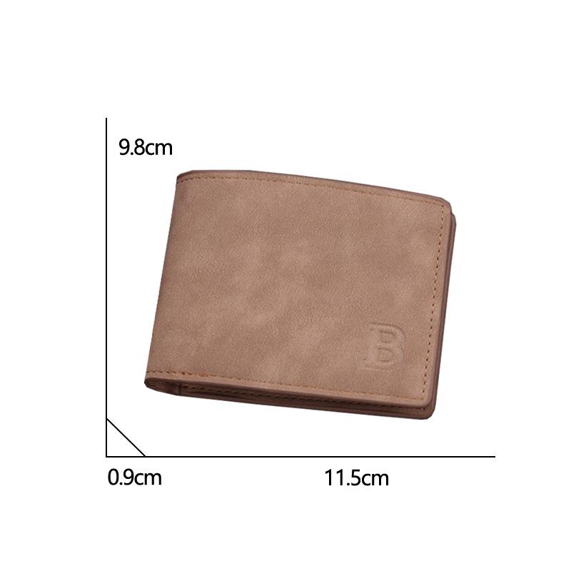 Men's Short Leather Wallet - In Stock