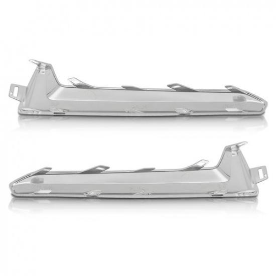 Pair Front Fog Light Cover Trim Chrome For 2017-2018 Subaru Forester Left&Right