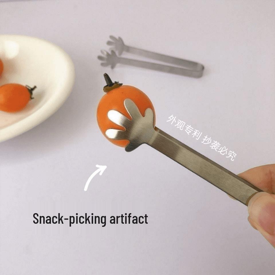 Newcomer 0.01 Mini Stainless Steel Anti-Scald Food Tongs for Barbecue