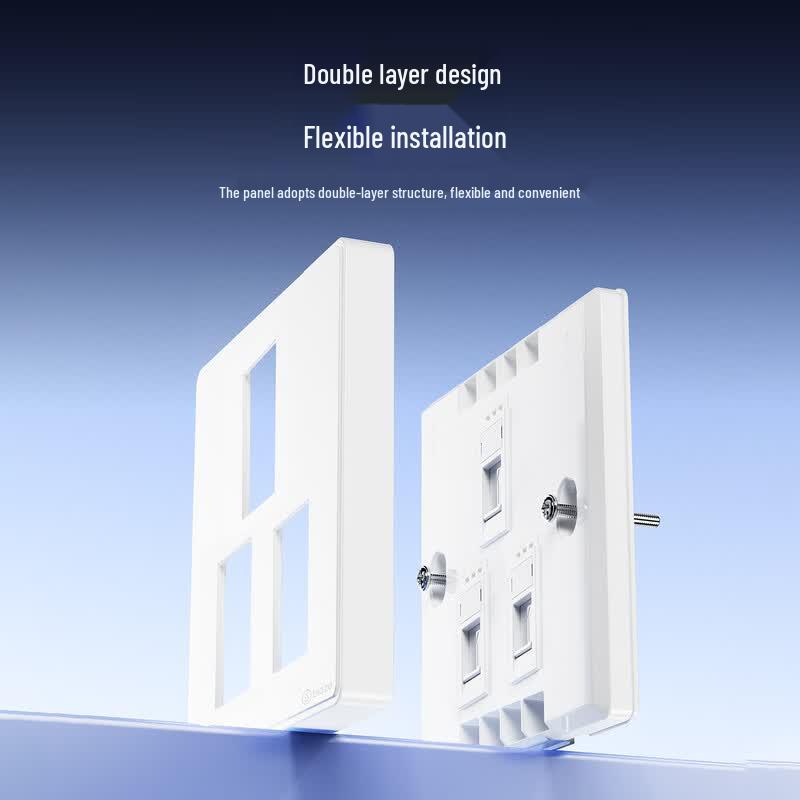 BIAZE 3-Port Network Wall Plate for Data/Phone Modules