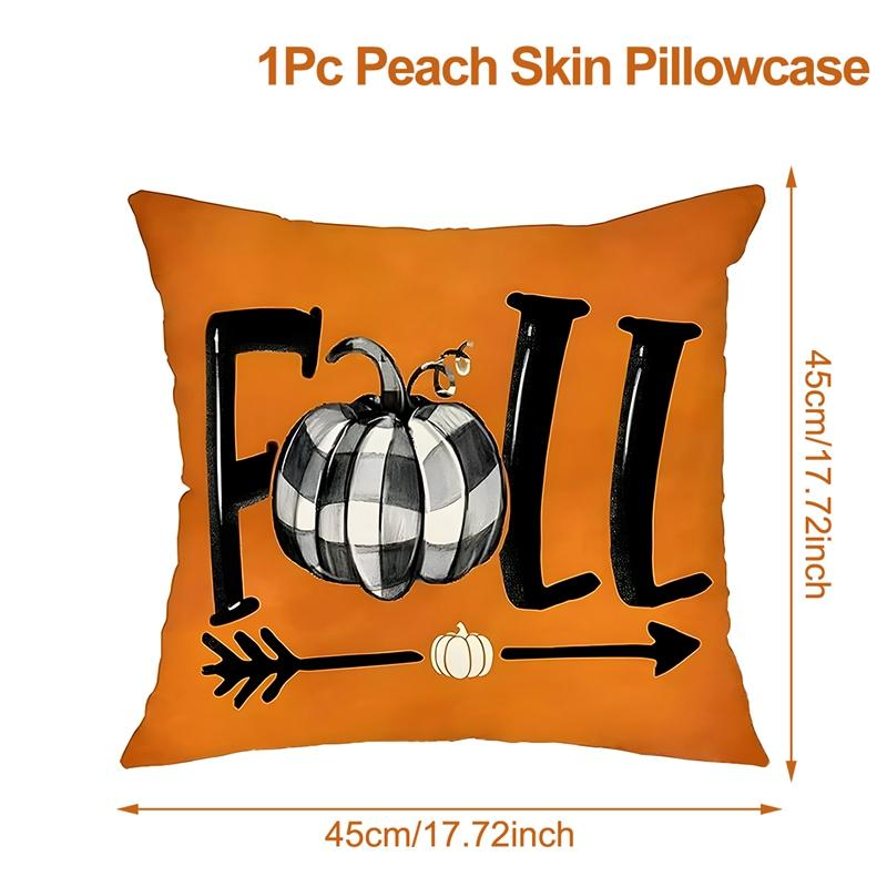 Autumn Maple Leaf Pillow Case Fall Maple Leaf Pumpkin Pillow Case Cover Thanksgiving Day Decoration Pillowcase Autumn Pillow