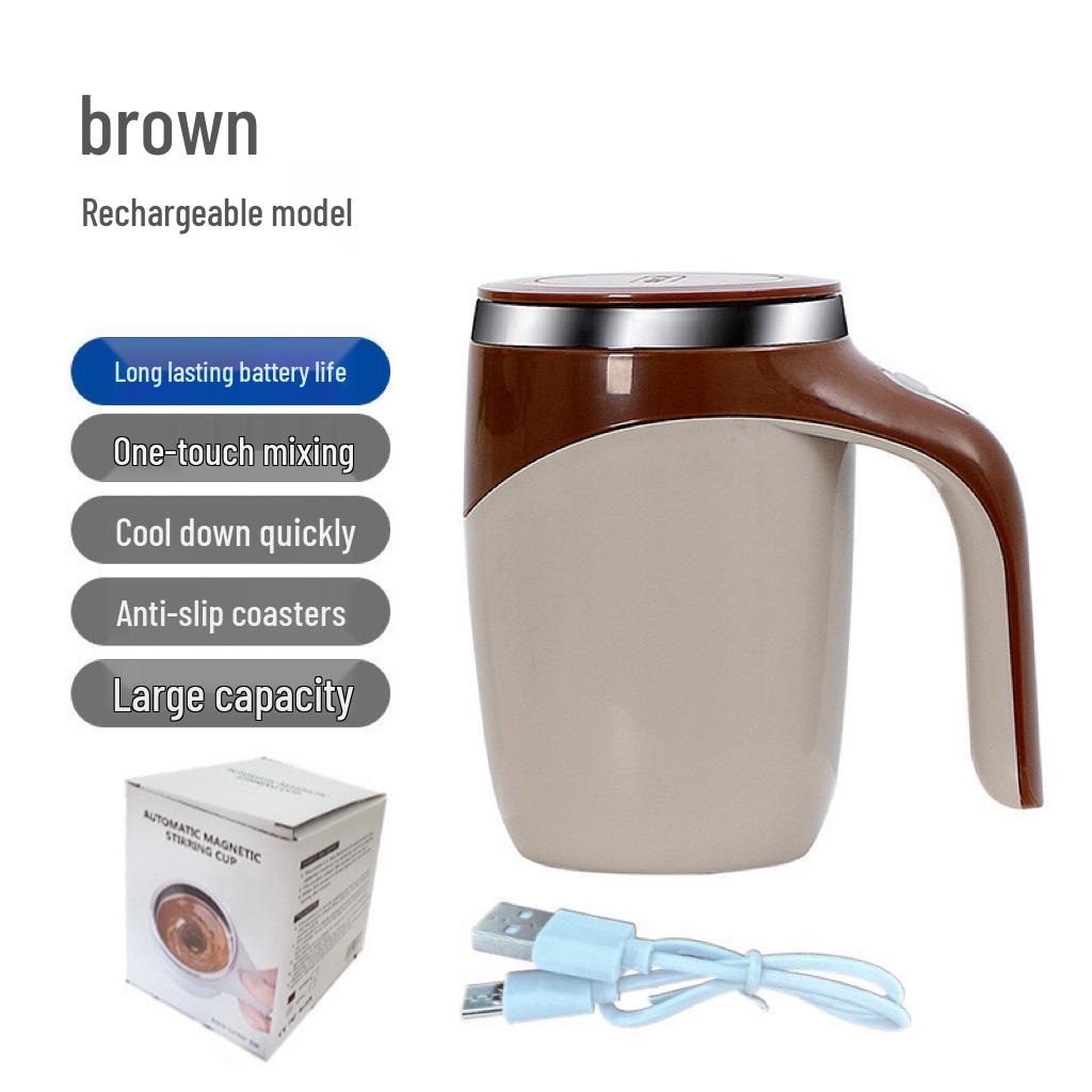 Portable Automatic Magnetic Stirring Insulated Stainless Steel Coffee Cup