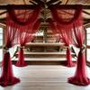 Outdoor Party Arch Drapes Wedding Ceremony Fabric Backdrop Sheer Curtains Bridal Shower Reception Decor