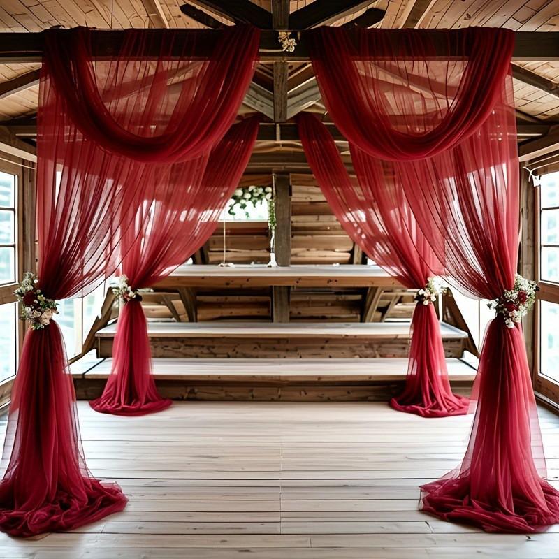 Outdoor Party Arch Drapes Wedding Ceremony Fabric Backdrop Sheer Curtains Bridal Shower Reception Decor