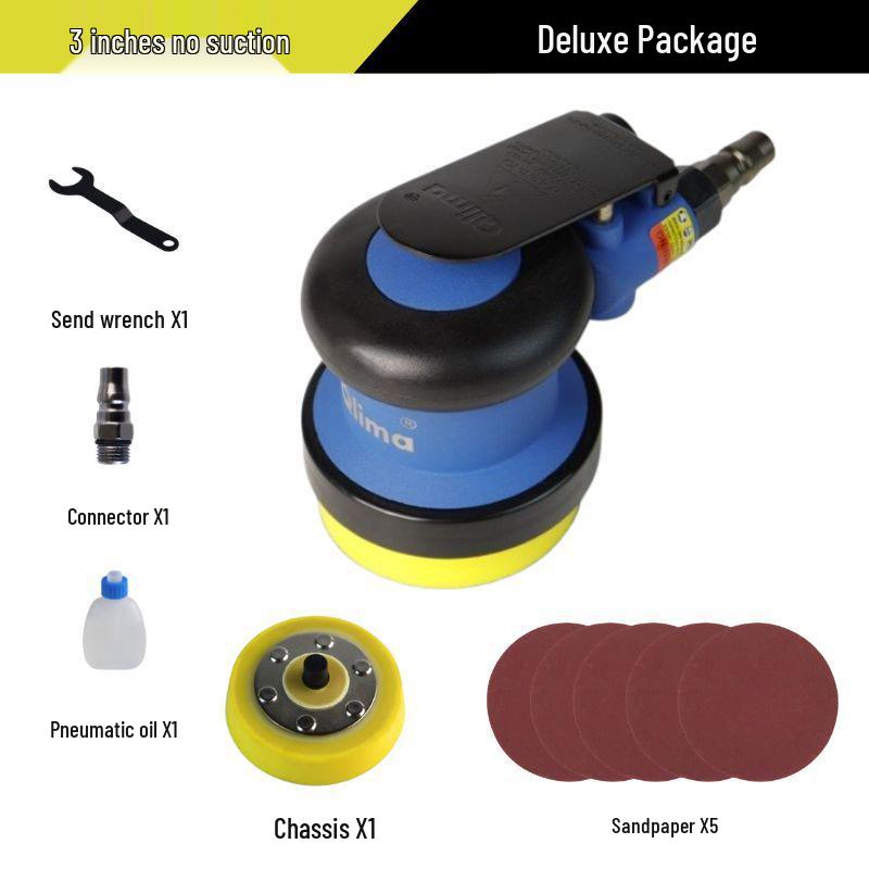 5-inch Stainless Steel Pneumatic Orbital Sander & Car Polisher