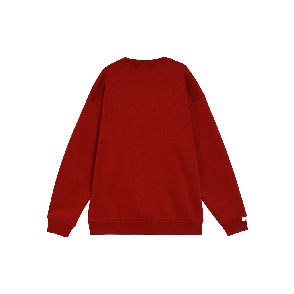 adidas Casual Crew Neck Pullover Lightweight Sports Long Sleeve Sweatshirt Unisex Sweatshirt Red JM9095