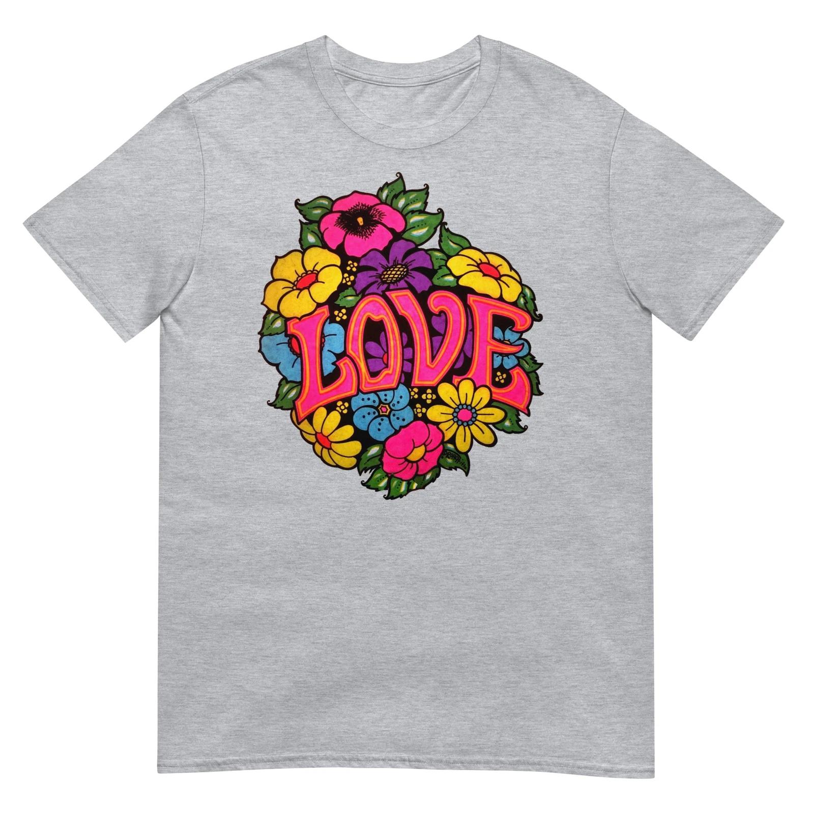

VINTAGE LOVE - 1970S Short-Sleeve Unisex T-Shirt Retro Style Summer Cool LOVE!! 2XL