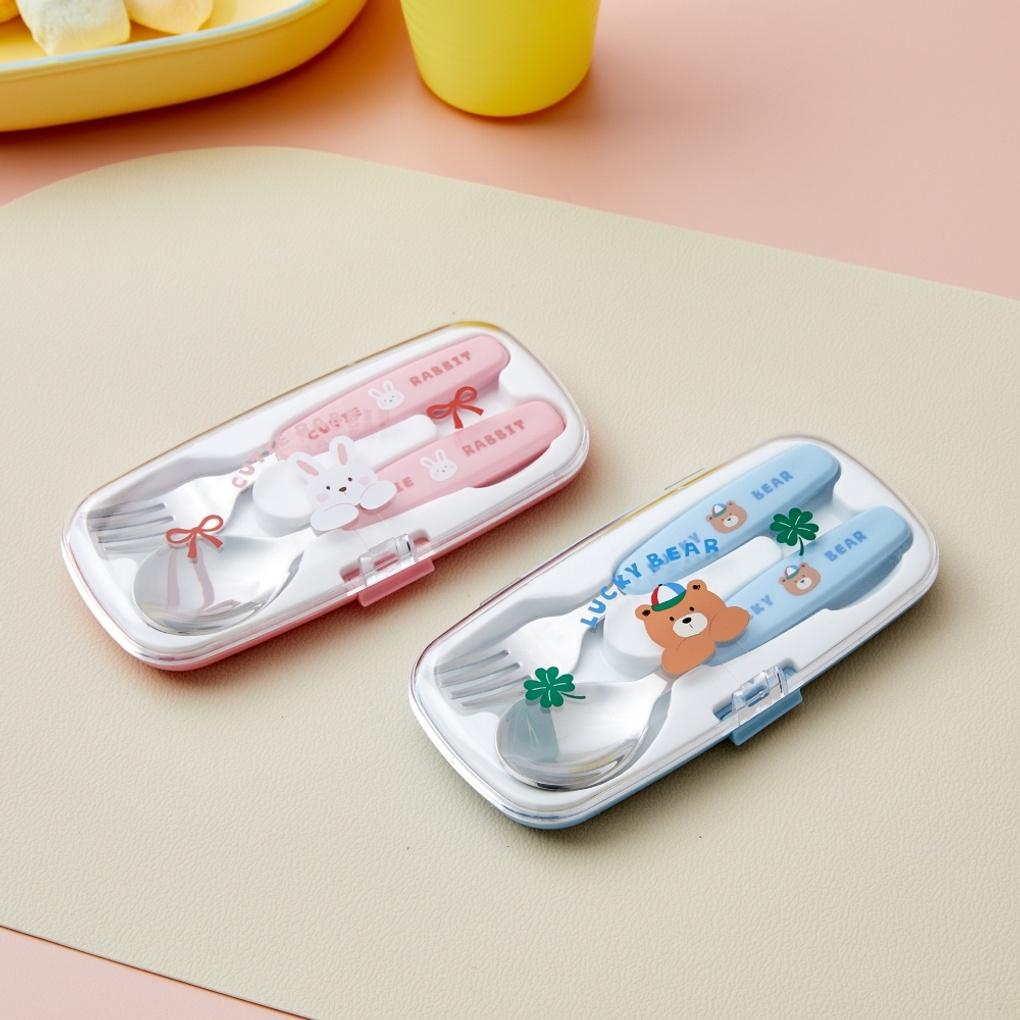 Spoon and Fork Set (Including Spoon Holder)_Ribbon Rabbit_KI0325001