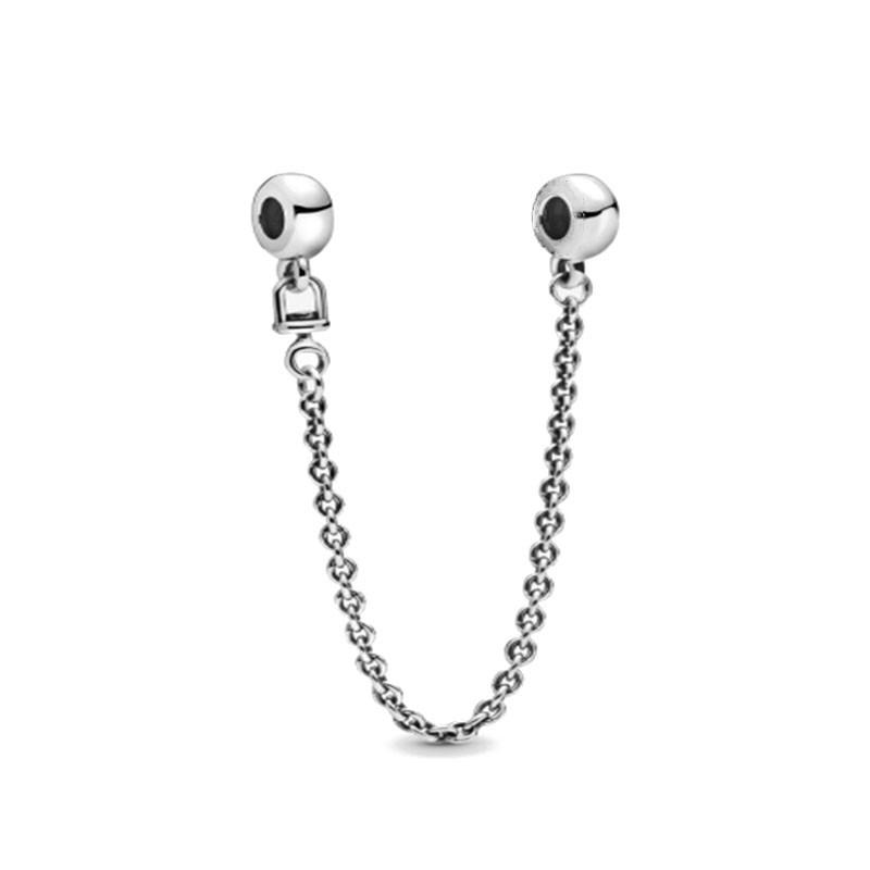 New Plated Copper Moon Star Love Safety Chains Spacer Bead Charm Fit Original Bracelet For Women Diy Jewelry