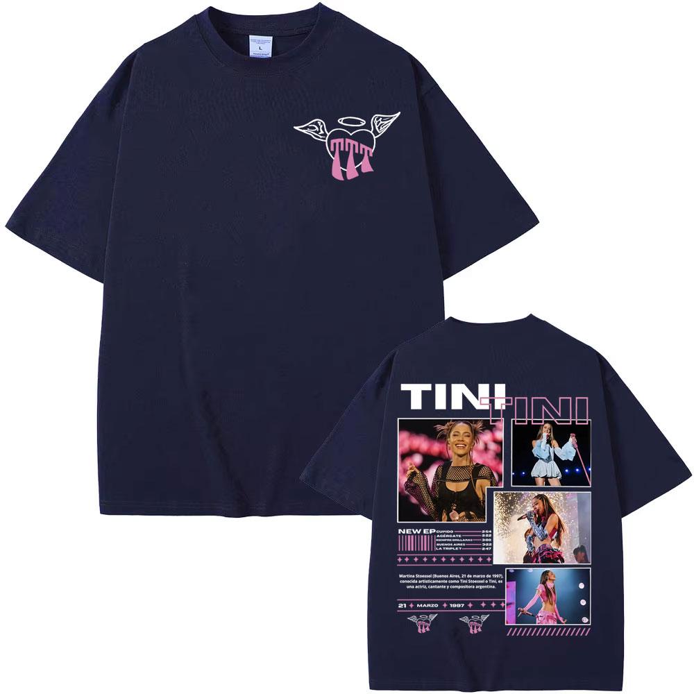 Singer TINI STOESSEL Tour 2025 Merch T Shirts Unisex Womens Clothing Harajuku Aesthetic Tshirts High Quality Short Sleeve T Shirt