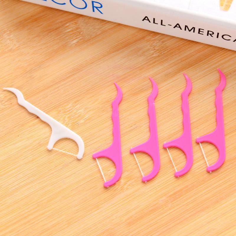 25pcs Dental Floss and Plastic Toothpicks for One-time Cleaning of Dental Gaps-Oral Care