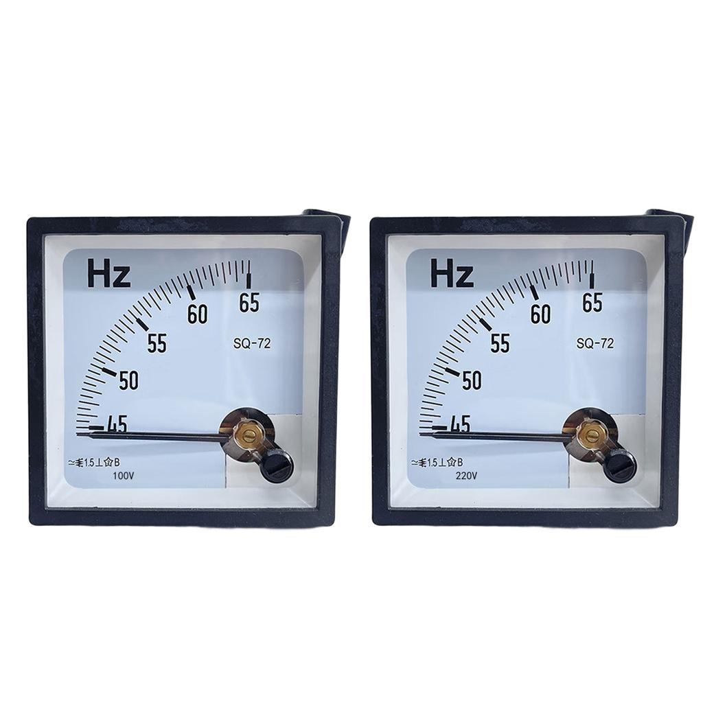 Power Frequency Meter 45-65Hz Wide Voltage 100V 220V Compact Design Plastic Suitable For Home Industrial Commercial Use